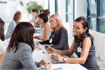 business people smiling