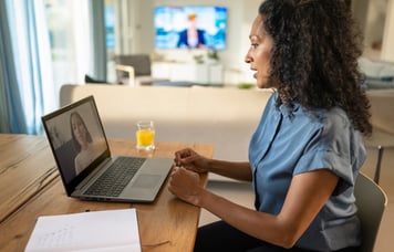 Employee meeting with a virtual primary care provider for a follow-up visit to manage chronic conditions and stay engaged in ongoing