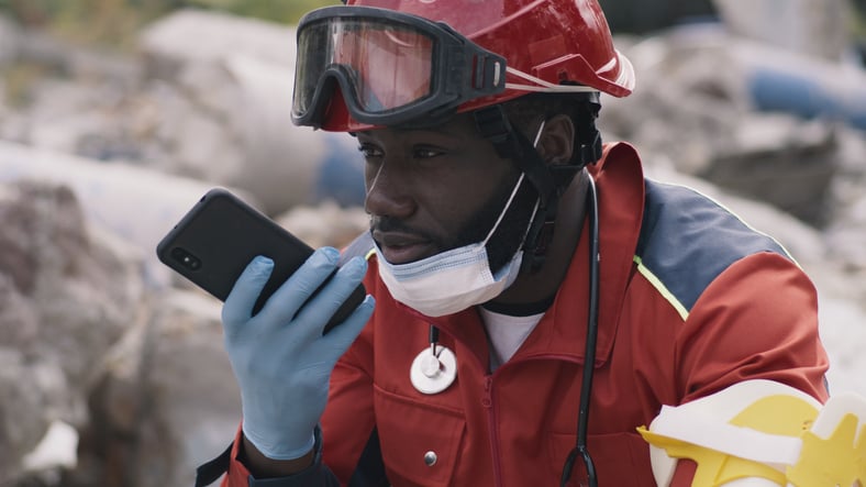 emt on call with virtual care provider 