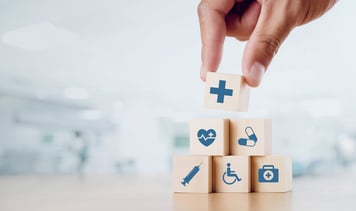 healthcare themed block stack 